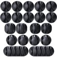 thumbnail image 1 of XINQIHANG Cable Clips, 20 Pieces Cable Management Black Cord Organizer Adhesive Wire Holder for Table, Wall, Computer, Car, Wire Management System, 1 of 7