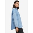 thumbnail image 4 of Ellos Women's Oversized Button-Front Denim Shirt, 4 of 5