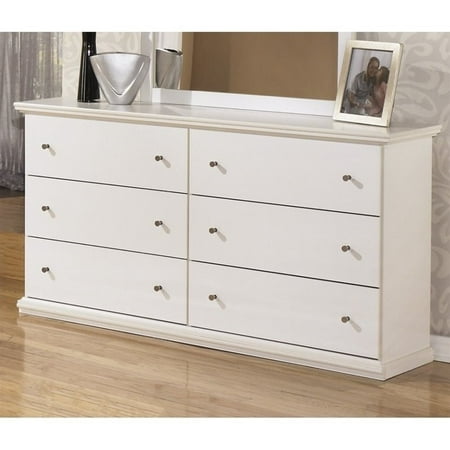 UPC 024052107876 product image for Ashley Bostwick Shoals 6 Drawer Wood Double Dresser in White | upcitemdb.com