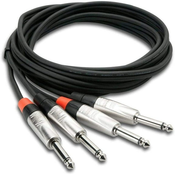 Hosa Technology Pro Stereo Dual REAN 1/4" M to 1/4" M TS Cable - 20'