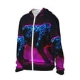 thumbnail image 2 of KLL Futuristic Purple Panther A、 Print Men's Women’s UPF 50+ Sun Protection Outdoor Hoodie Jacket Long Sleeve Fishing Hiking Performance Shirt-3X-Large, 2 of 6