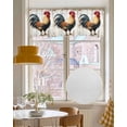 thumbnail image 4 of Retro Rooster Kitchen Valances for Windows Farmhouse Linen Window Valance Curtain for Living Room Window Treatment Watercolor Vintage Rooster Art Valance Rod Pocket Topper Drape, 54 x 18 Inch, 4 of 6
