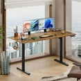 thumbnail image 2 of Electric Standing Desk, 3 Adjustable Height Stand up Desk for Home Office, Ergonomic Sit to Stand Desk with LED Touchscreen, 3 Memory Preset Computer Desk (Rustic Brown), 2 of 10