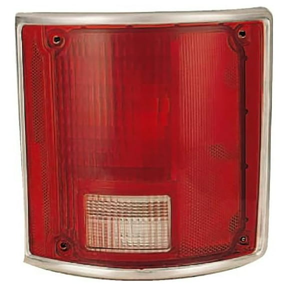 New Right Passenger Side Tail Light Lens Compatible with GMC C35 Sierra Classic 1975-1978 4.1L 4.8L 5.0L Crew Cab Pickup Halogen Red Clear Plastic Housing 5965772 GM2807901