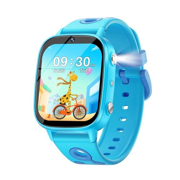 Smart Watch for Kids, Kids Watch Toys with 26 Games Camera Video Calculator Flashlight Bedtime Stories IP68 Waterproof Step Counter, Educational Toys for 4-16 Year Olds, Gifts for Boys Girls, Blue