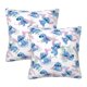 thumbnail image 1 of Fundas de almohada con diseño de Stitch, paquete de 2 fundas de almohada para sofá cama, sala de estar, 18 x 18 pulgadas, 1 of 8