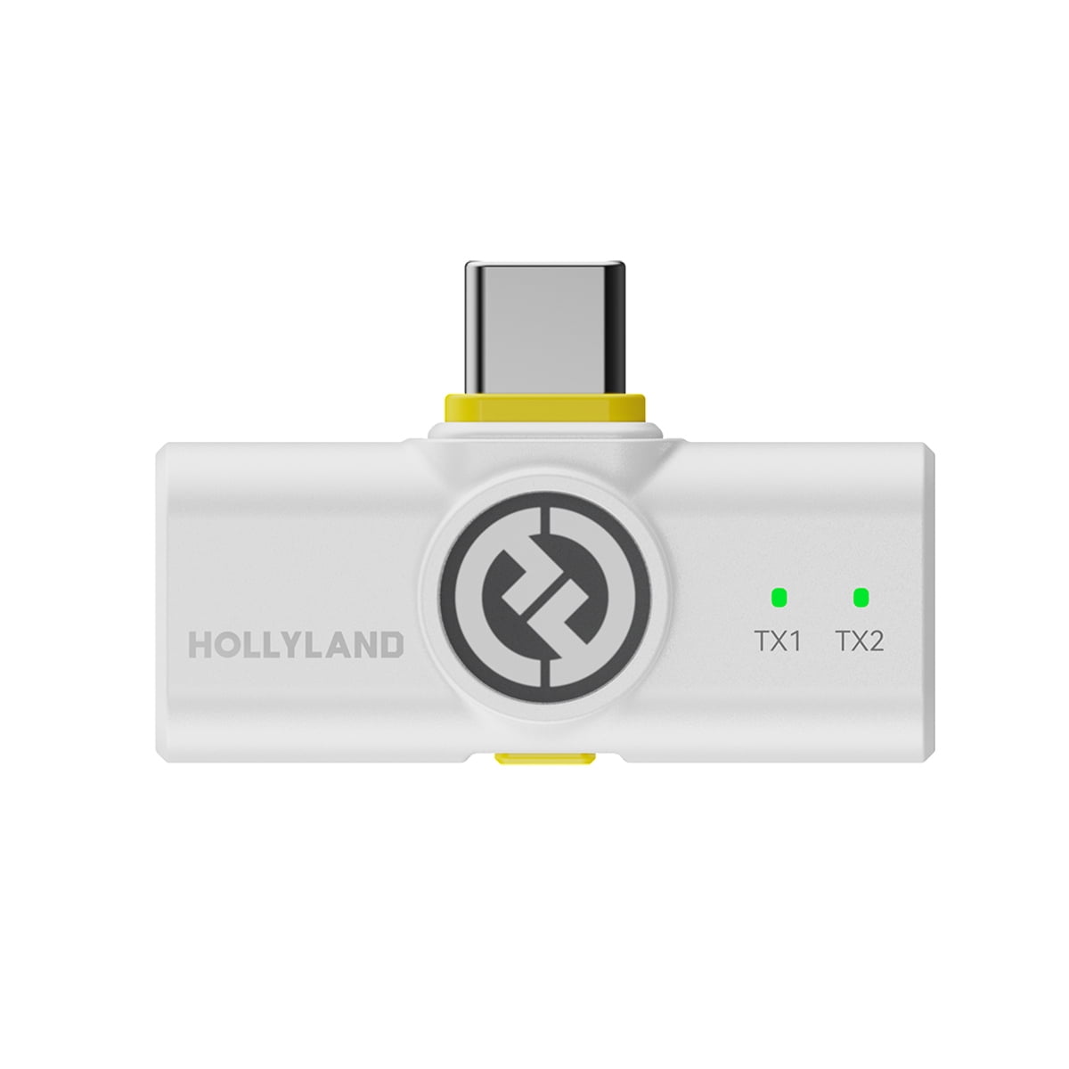 Hollyland LARK M2 2.4GHz 2-Person Wireless Lavalier Microphone System with USB-C Plug, Ivory White