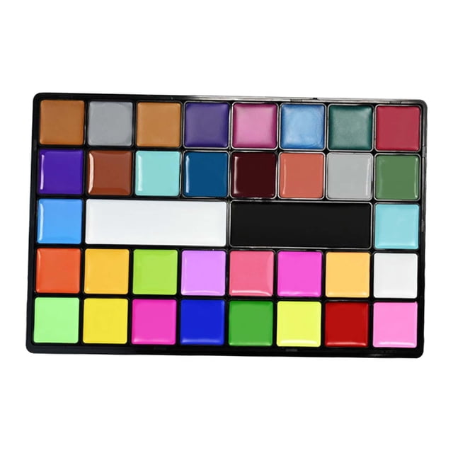 Pintura facial y corporal de 36 colores vibrantes para niños y adultos, pigmento de pintura facial profesional, paleta de pigmentos de maquillaje para