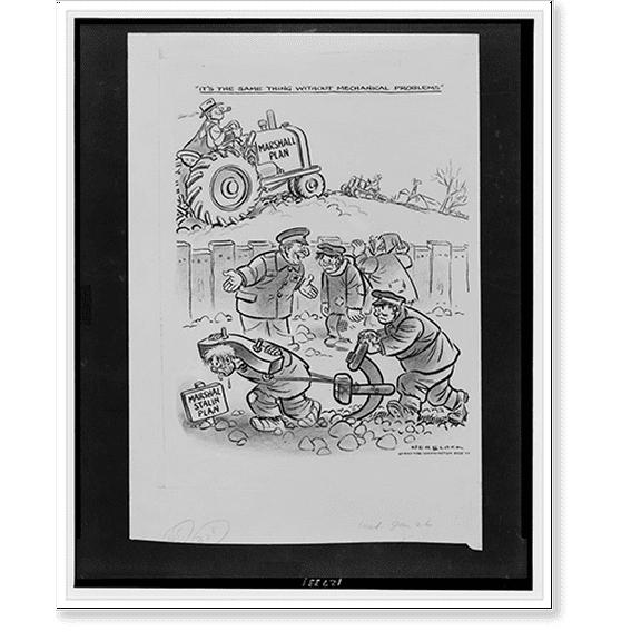 Historic Print, It's the same thing without mechanical problems".Herblock.", 16" x 20"