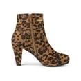 thumbnail image 3 of Unique Bargains Bottines à Talon à Bout Rond à Fermeture Éclair pour Femme Léopard 6.5, 3 of 8
