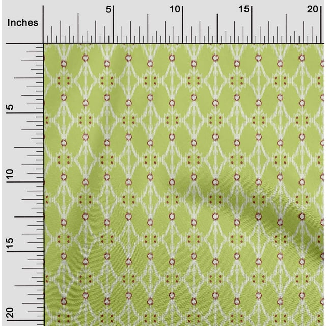 oneOone Tissu Lycra Polyester Imprimé Géométrique Ikat Tissu par Yard 56 Pouces de Large
