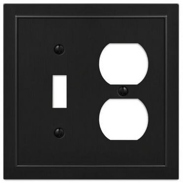 Amerelle Continental Single Coaxial Cast Metal Wallplate in White