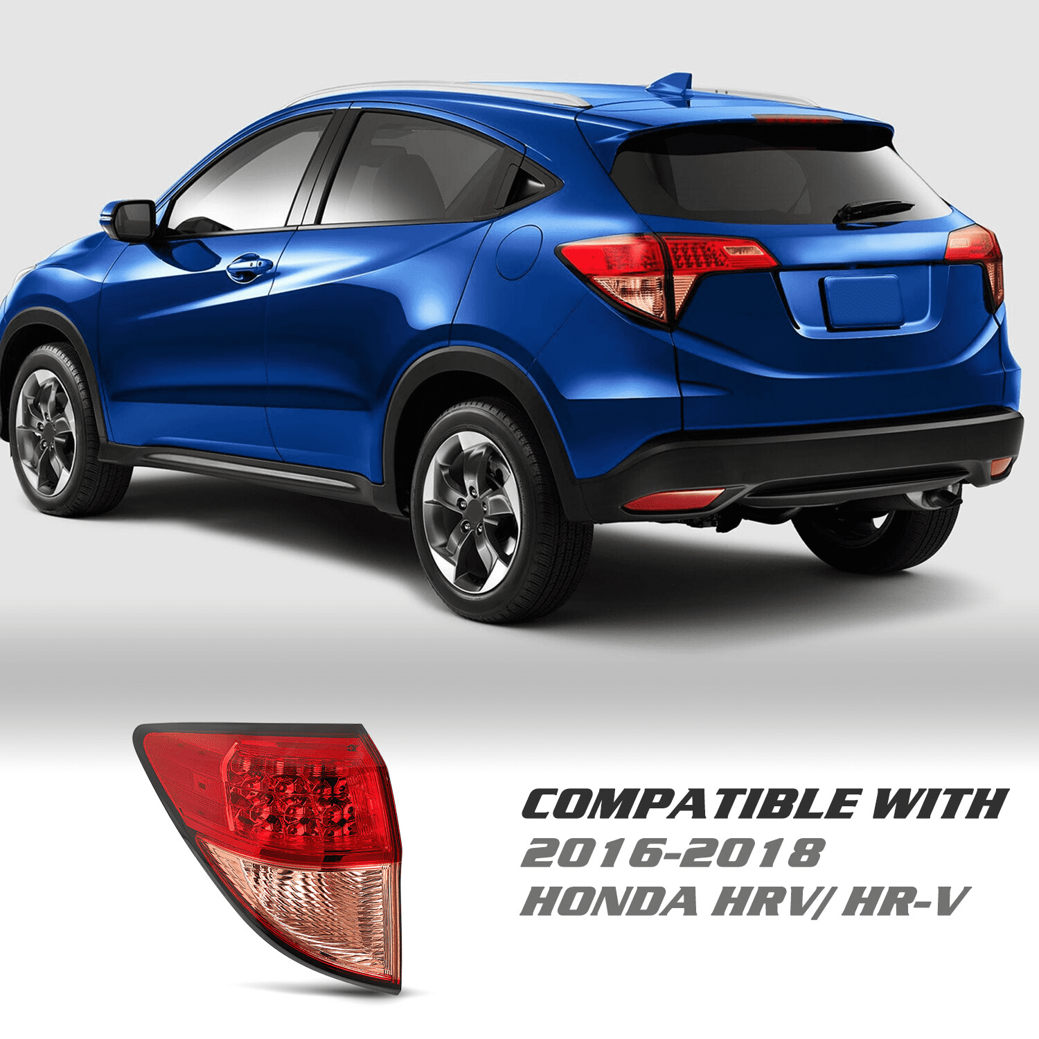 For 2016–2018 Honda HR-V Outer Driver Left Side Tail Light Assembly