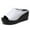 White, variant on Orthopedic Wedge Sandals Women - Walking Shoes Leather Wedge Slides for Women Dressy Platform - Comfortable & Lightweight Fashion Casual Heels