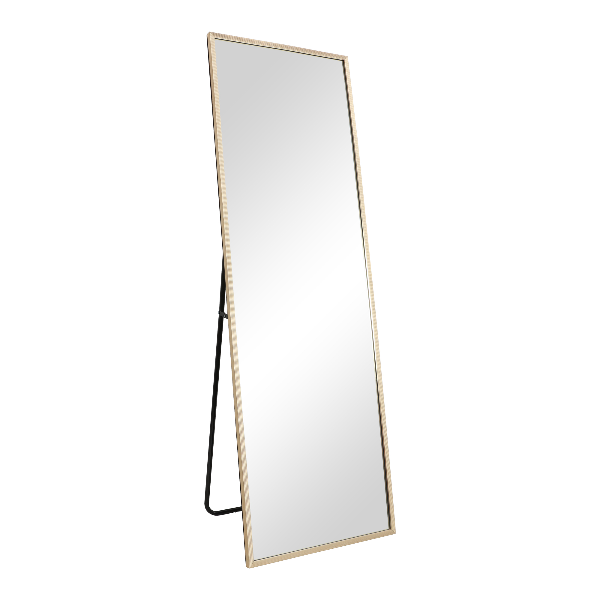 64"*21" Full Length Mirror With Stand Mirror Rectangle Full Body Mirror Gold