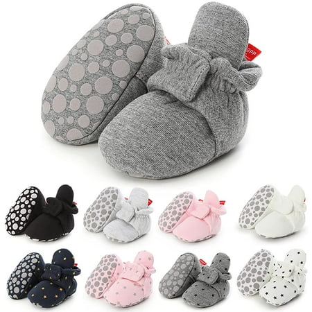 

Baby Booties Infant Newborn Boys Girls Slippers Warm Crib Sock Shoes Indoor First Walker Prewalker