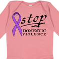 thumbnail image 4 of Inktastic Stop Domestic Violence-purple ribbon Boys or Girls Long Sleeve Baby Bodysuit, 4 of 5