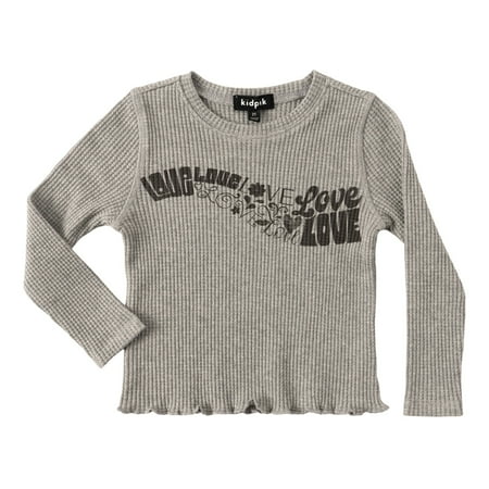 

KIDPIK Girls Long Sleeve Thermal Graphic T Shirt Size: 12 Months - XXL (16)