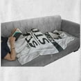 thumbnail image 6 of Saying Soft Flannel Fleece Throw Blanket, Modern and Writing with Teenager Artwork Image Print, Cozy Plush for Indoor and Outdoor Use, 50" x 60", Coconut Black, by Ambesonne, 6 of 6