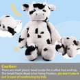 thumbnail image 4 of Vaca de peluche para niños y niñas, suave, para bebés, decoración del hogar, dormitorio, 4 of 9
