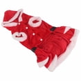thumbnail image 2 of Vestido de Navidad para mascotas, suave, grueso, de doble cara, forro polar Coral, transpirable, con cierre de botón, vestido de Papá Noel para invierno L, 2 of 13