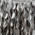 thumbnail image 2 of Efavormart 17ft Enchanting Curly Willow Taffeta Table Skirt for Kitchen Dining Catering Wedding Birthday Party Events - Silver, 2 of 7