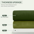 thumbnail image 5 of Olive Green Velvet Curtains Elegant Thermal Insulated Light Blocking Drapes for Office, Heavy Soft Curtains for Bedroom, Rich Earthy Tone Christmas Decor, W52 x L92, 2 Panels, 5 of 9