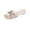 White, variant on Willtoo Women's Metallic Rhinestone Square Toe Sandals H Band Slip On Flat Sandals Casual Outdoor Slides