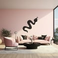 thumbnail image 4 of LaModaHome Modern Metal Wall Art, Sculpted Serpent Decor, Contemporary Snake Design, Unique Steel Wall Accent, Home Artwork, Minimalist DecorationHome Decoration Gift -23.6"x23.6"/60x60cm, 4 of 5