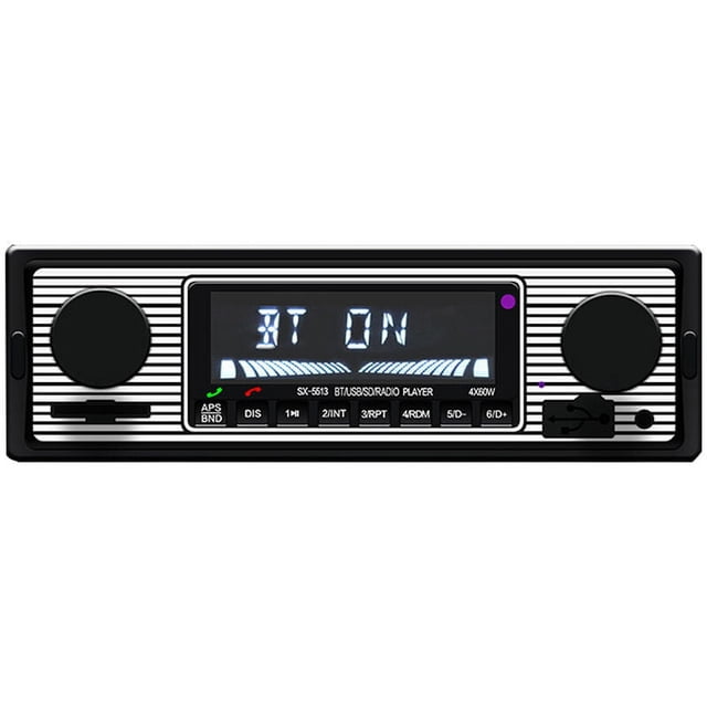 Bt Vintage Radio Reproductor Mp3 Estéreo Usb Aux Coche Clásico Audio Estéreo U Disco