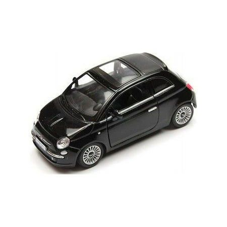 5" Kinsmart 2007 Fiat 500 Diecast Model Toy Car 1:28 Black