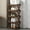 Brown, variant on The 9-Tier No-Assembly Bamboo Rack, Vertical Narrow Bamboo Shoe Rack, Folding Shoe Storage Rack, Space Saving for Entryway, Closet adn Corner