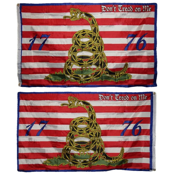 3x5 Gadsden 1776 Don't Tread On Me 2 Faced Double Sided 2-ply Polyester Flag