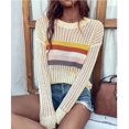 thumbnail image 4 of Aoochasliy Womens Sweaters Pullover Clothes Trendy Stripe Pullove Round-Neck Casual Sweater Tops, 4 of 6