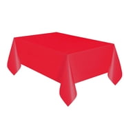 Way To Celebrate Plastic Party Tablecloth, 108in x 54in, Ravishing Red, 1ct