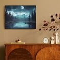 thumbnail image 4 of Fenyluxe Fall Decor Full Moon Lake Forest Canvas Prints Wall Art for Home Room Decor 16x12in, 4 of 6
