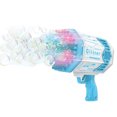 thumbnail image 1 of Soplador de burbujas 79 agujeros Juguete eléctrico de disparo de burbujas con luz LED Máquina automática de burbujas Favores de fiesta Juguete al aire libre Regalo de cumpleaños para niños, 1 of 8
