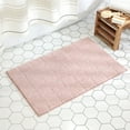 thumbnail image 6 of TOWN & COUNTRY EVERYDAY Ultra Plush Solid Tufted Windowpane Bath Mat, Soft and Absorbent Tufted Floor Mat, Non-Slip Backing, Machine Washable, Blush, 20"x32", 6 of 13