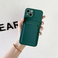 thumbnail image 3 of Funda de lujo con ranura para tarjeta para iPhone 15, 14, 13, 12, 11, 16 Pro Max, funda de silicona suave para iPhone 16, 15, 14 Plus, 3 of 5