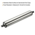 thumbnail image 3 of Unique Bargains 1.5'x8' Stainless Steel Gravity Conveyor Roller Transmission Galvanized End, 2 Pack, 3 of 5