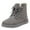 Grey, variant on Gyexs Snow Boots for Women Furry Lined Low Heel Suede Leather Lace up Boot Casual Comfort on Winter Short Boot Wide Calf Women's Ankle Boots & Booties, Black, Size 5.5