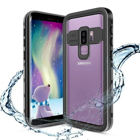 Galaxy S9+ Waterproof Case(Not for S9), Shockproof Built-in Screen Protector Case Full-Body Rugged Resistant Protective Hard Cover For Samsung Galaxy S9 Plus, Black