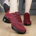 thumbnail image 3 of Women's Jazz Shoes Dance Trainers Lace Up Cushion Breathable Ladies Split Sole Dance Sneakers Platform Shoes, 3 of 11