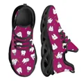 thumbnail image 1 of Zapatillas de deporte de malla con dibujos de dientes bonitos, cómodas, con plataforma y amortiguación de aire, para mujer, ligeras y a prueba de golpes, para correr, tenis, 1 of 6