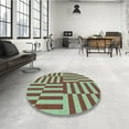 thumbnail image 3 of Ahgly Company Indoor Round Patterned Pastel Green Area Rugs, 7' Round, 3 of 6