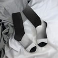 thumbnail image 5 of Vsdgher Black White Fluid Sculpture Crew Socks for Men & Women, Breathable Casual Athletic Ankle Socks, 5 of 6