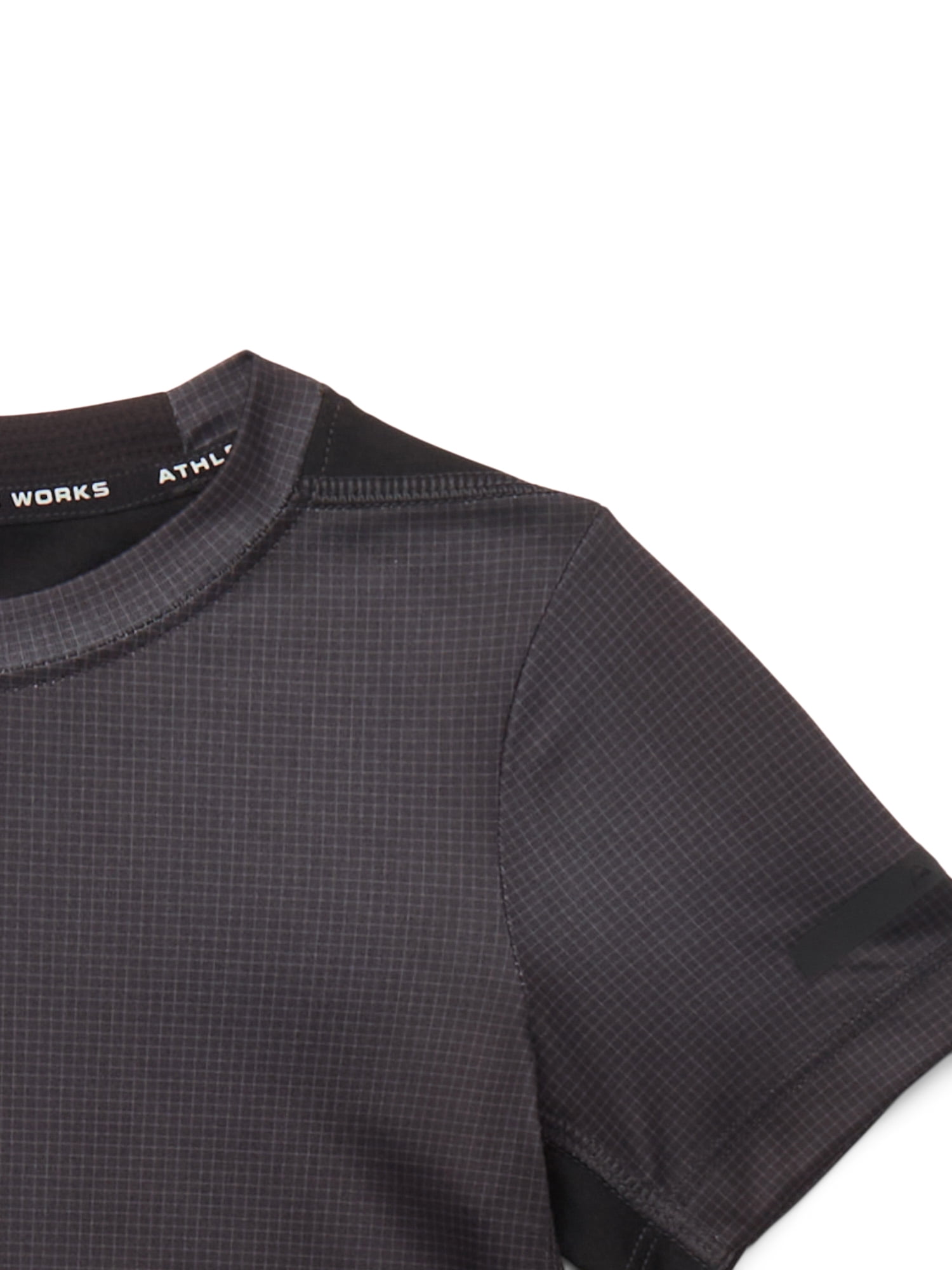 Athletic Works Boys Active Textured Tee with Short Sleeves, Sizes 4-16 Husky