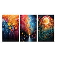 thumbnail image 2 of Designart "Hardedge Art Sublime Tree consistency IV" Abstract Wall Art Set Of 3 - Multi-Color Hard Edge Painting Gallery Wall Set For Home Decor, 2 of 7