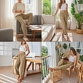thumbnail image 4 of SUNBS Women Barrel Wide Leg Sweat Pants Soft Blend with Pockets Drawstring for Casual, 4 of 9