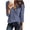 Blue, variant on Womens Long Sleeve V Neck Casual Henley Sweater Tops